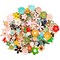 120 Pieces Spring Summer Floral Themed Charms, Flower Charms for Jewelry Making, Assorted Gold Enamel Charm Pendants for DIY Necklace Bracelet Earrings Supplies Gifts for Mom Women Girls